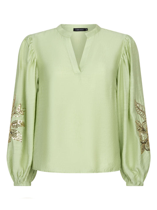 Rose blouse soft green