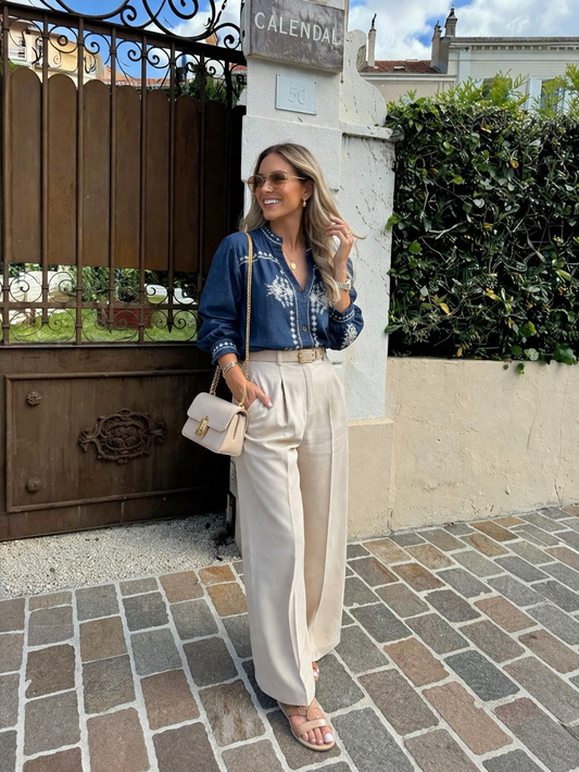 Denim blouse