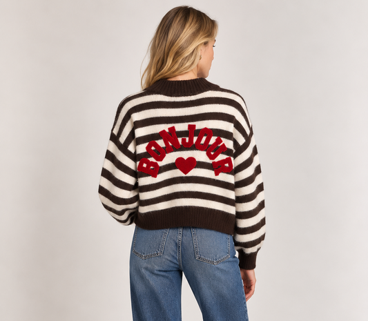 Bonjour knit stripe