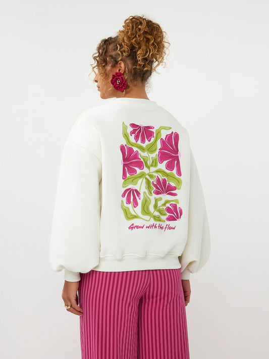 Grow with the flow sweater ecru