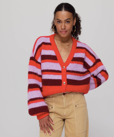 Noor vest multi stripe