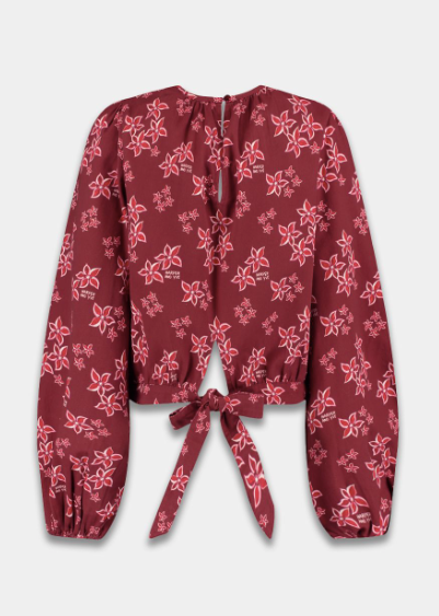 Dolly blouse pink star wine berry