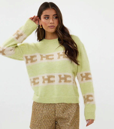 Franky sweater green beige