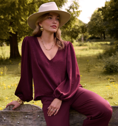 Nyma blouse bordeaux
