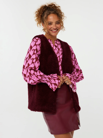 Sasha gilet bordeaux