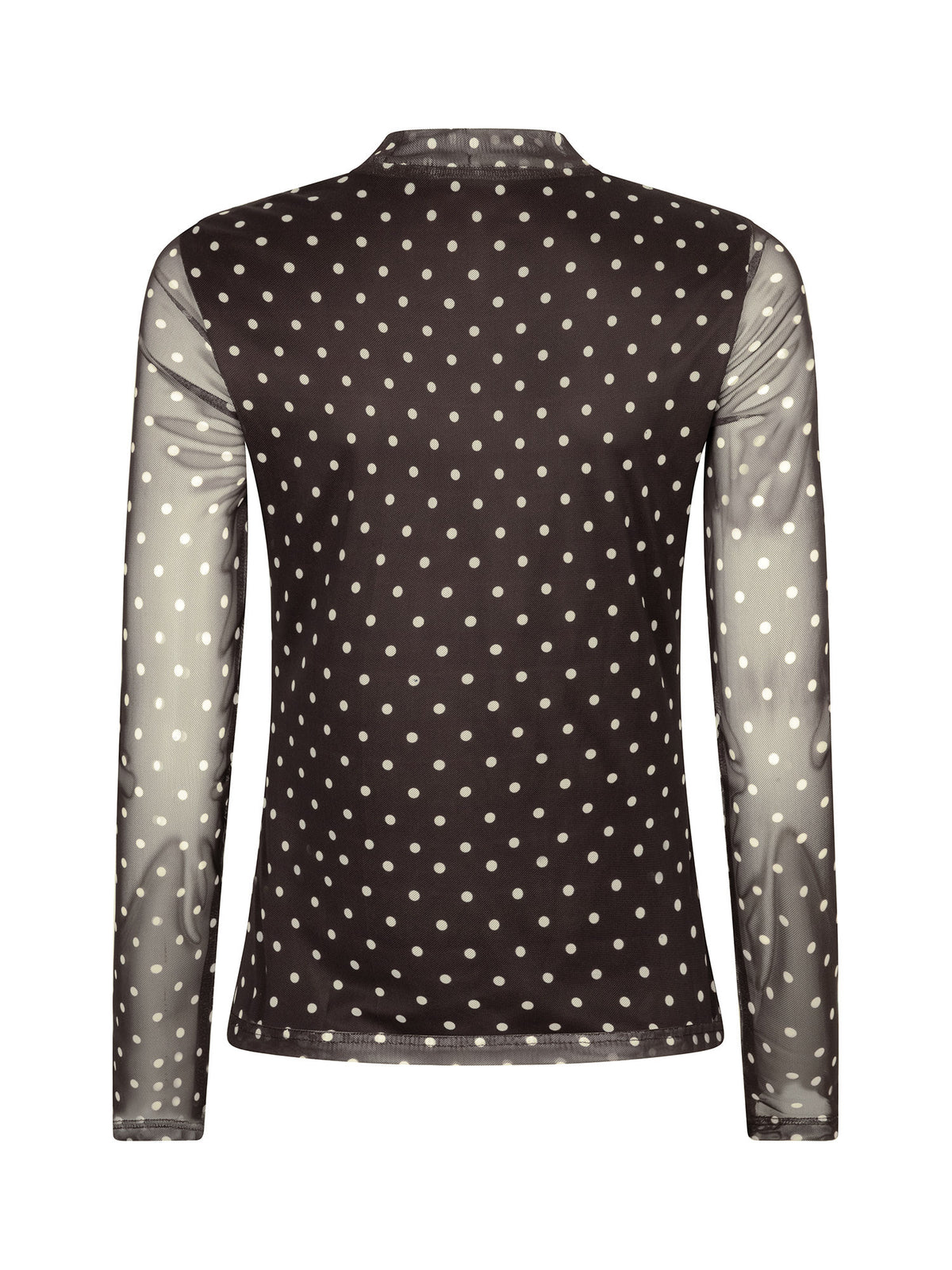 Mesh top Bailey polkadot brown/ecru