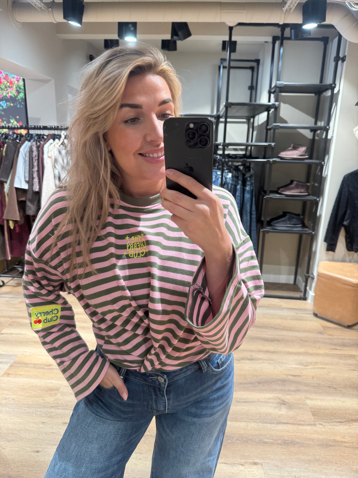 STRIPE Longsleeve groen