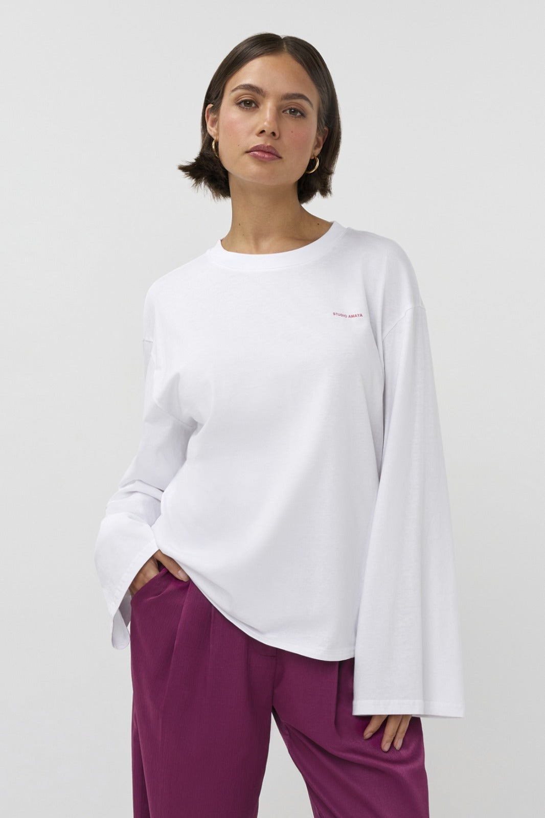 Riven t-shirt lange mouw