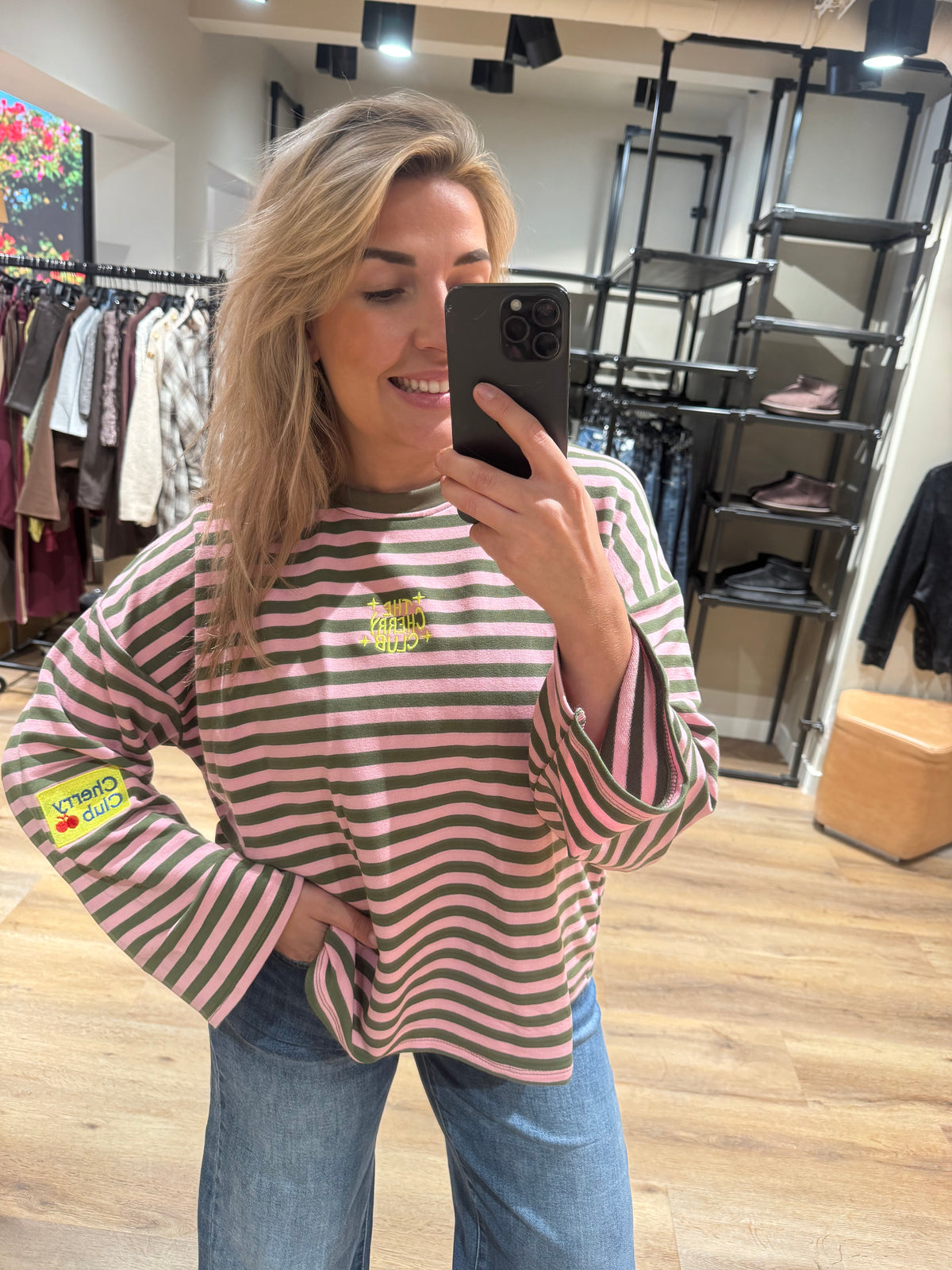 STRIPE Longsleeve groen