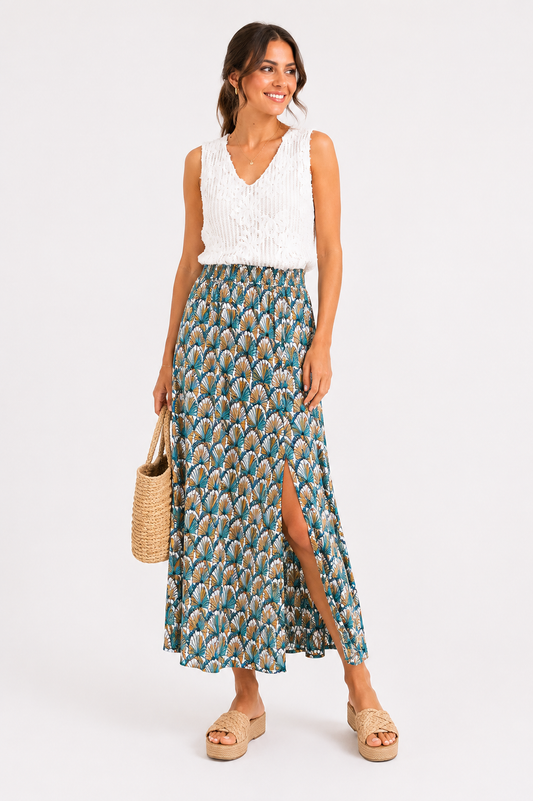 Rok groene print