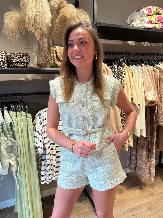 Summer gilet green/blue