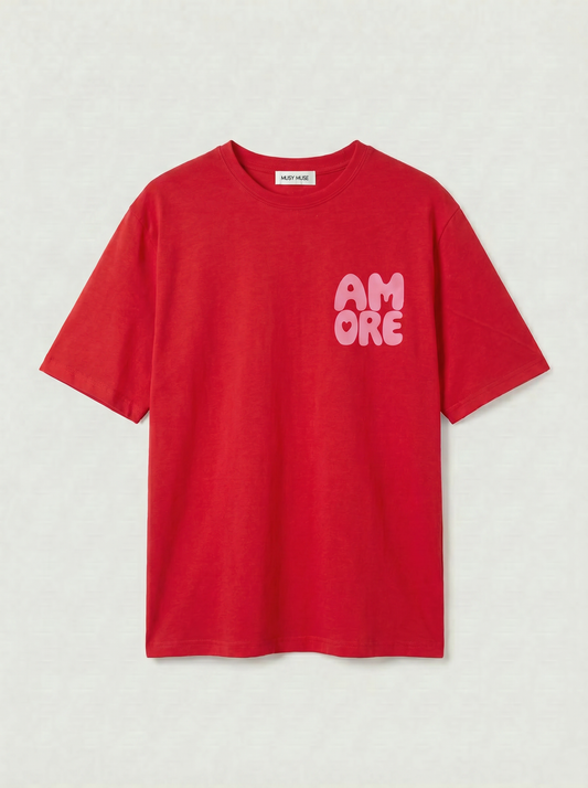 Amore t-shirt rood