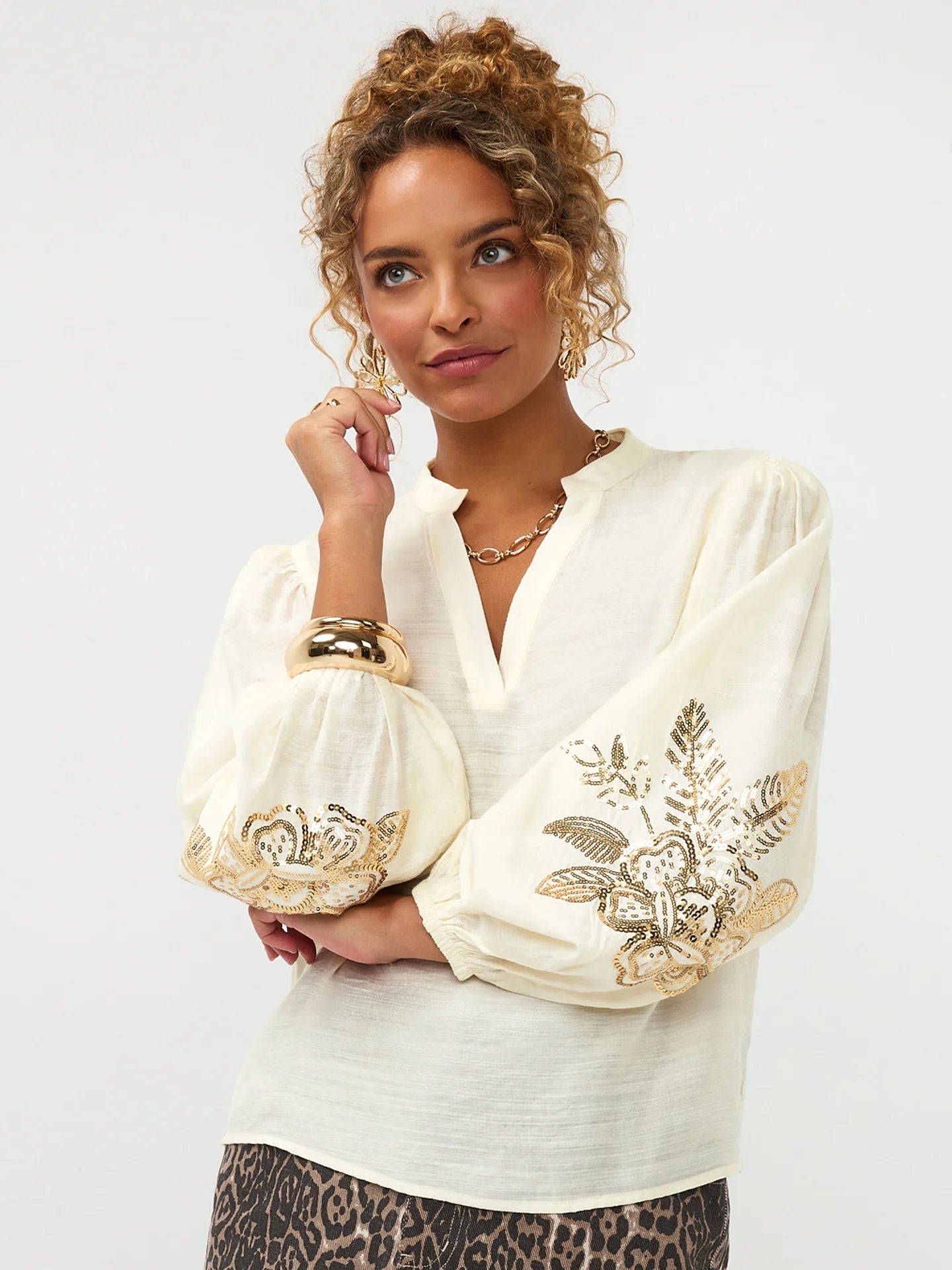 Rose blouse ecru