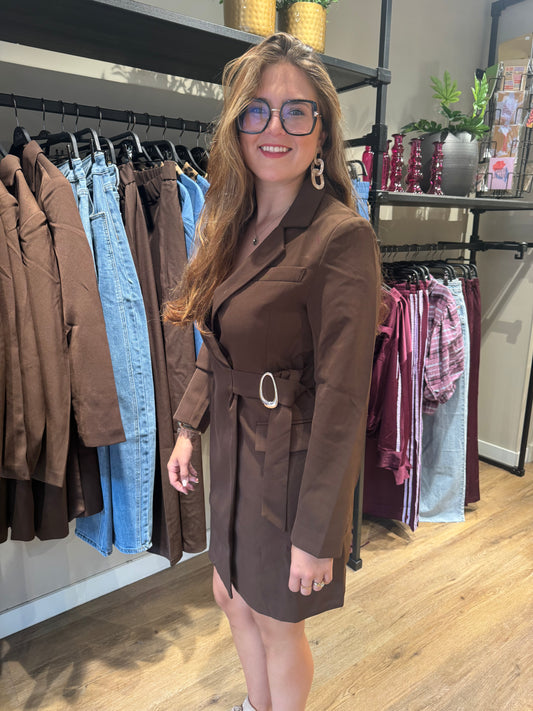 Blazer dress Carmel brown
