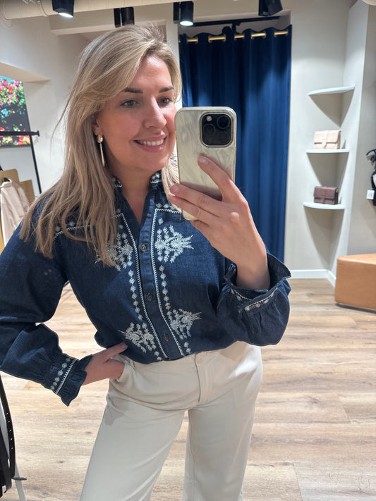 Denim blouse