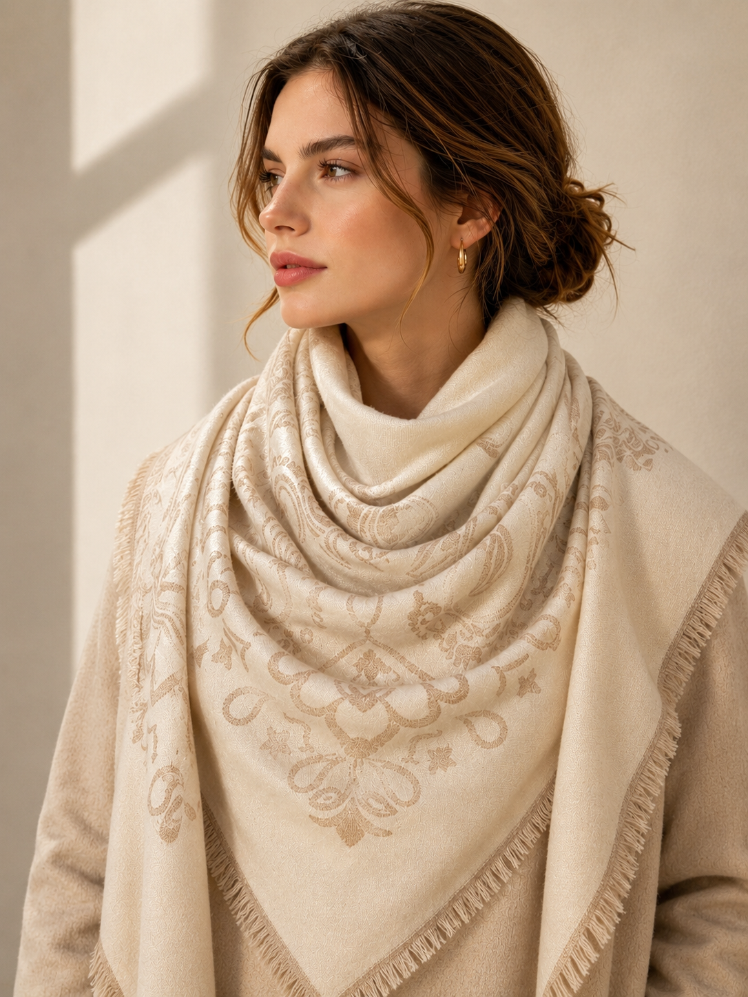 Sjaal  beige