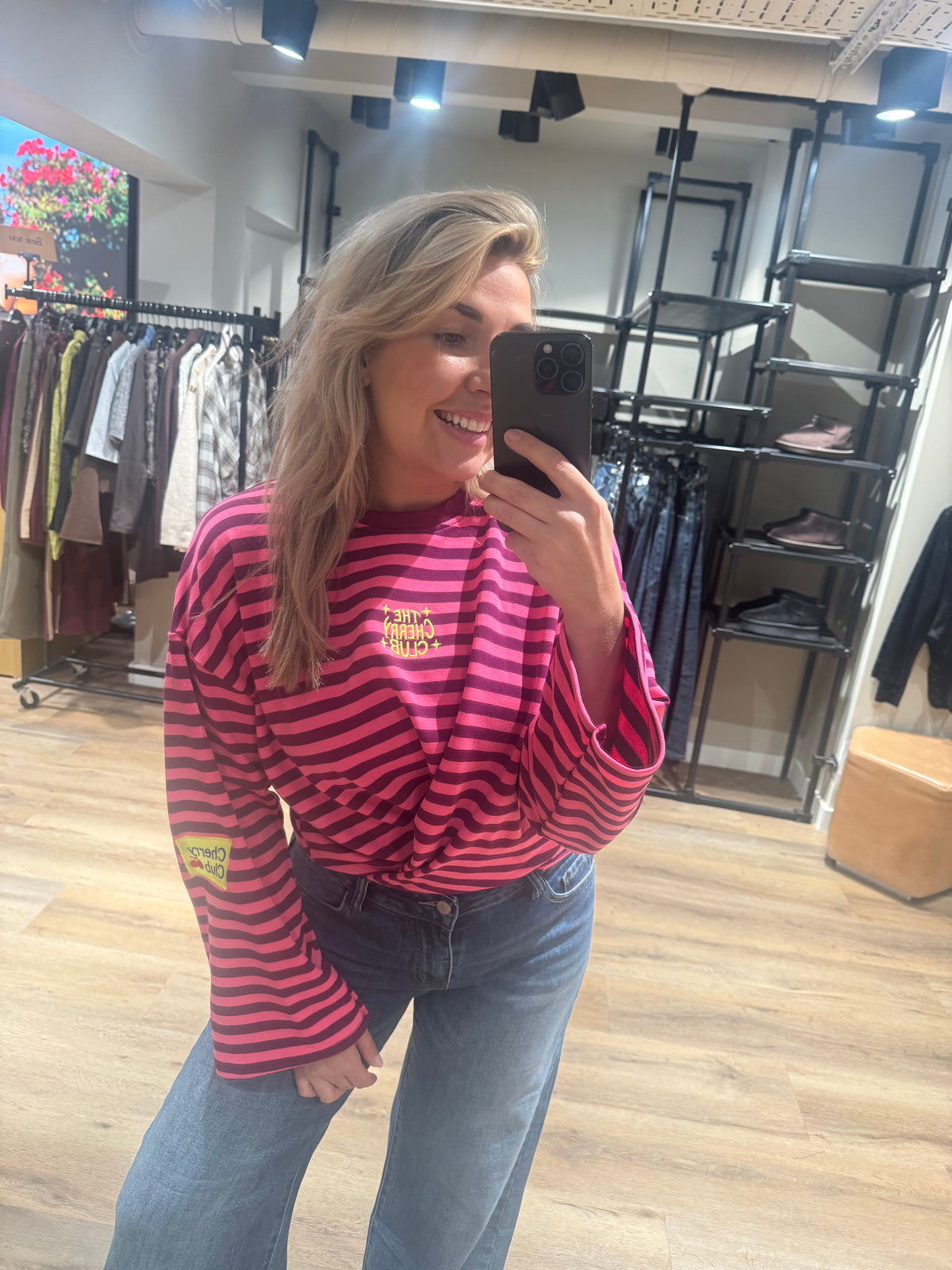 STRIPE Longsleeve roze