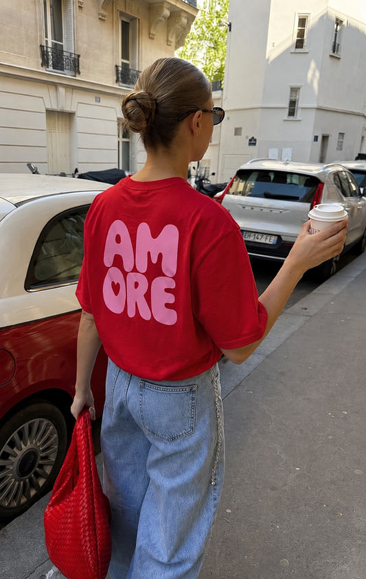 Amore t-shirt rood