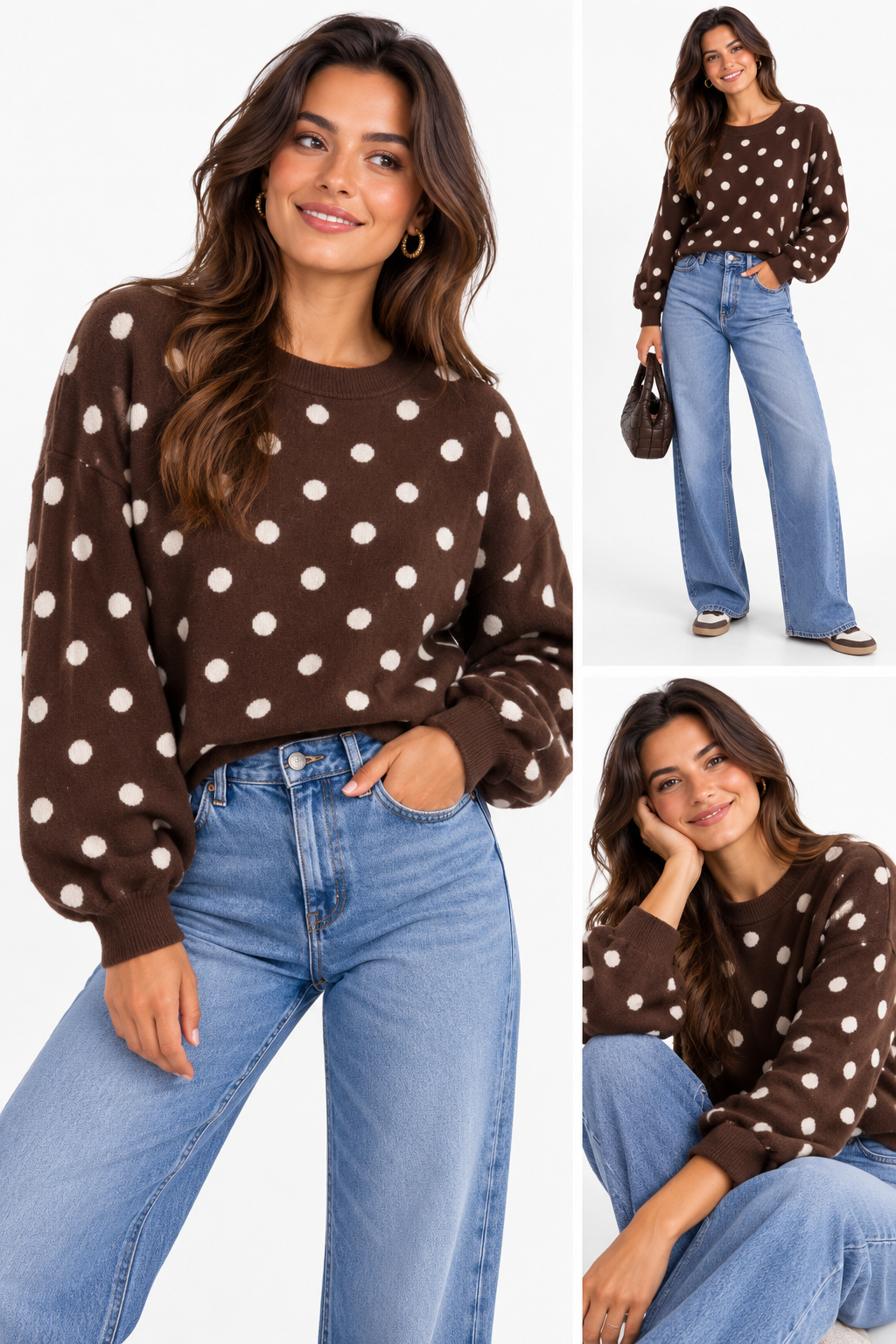 POLKA trui bruin