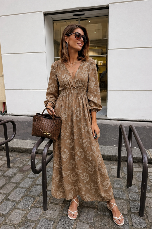 Max dress bruin detail