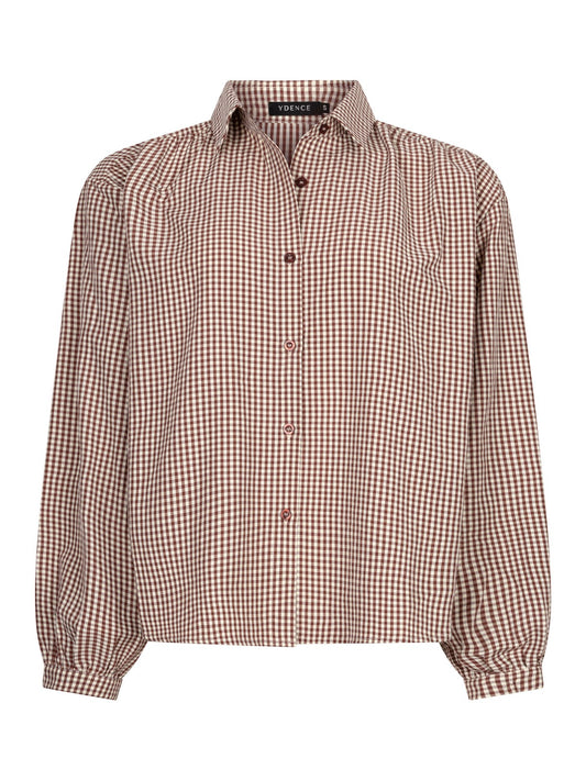 Brenda blouse Brown check
