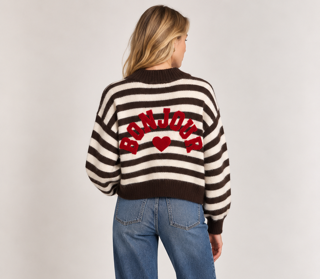 Bonjour knit stripe