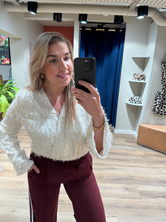 Witte overslag top detail