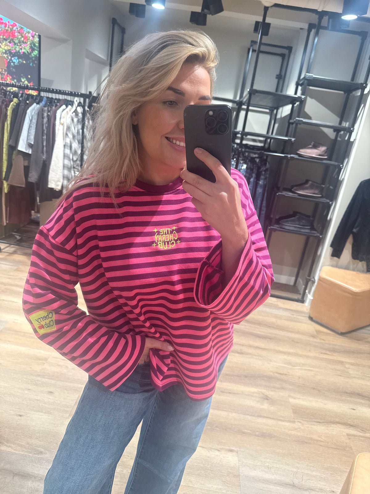STRIPE Longsleeve roze