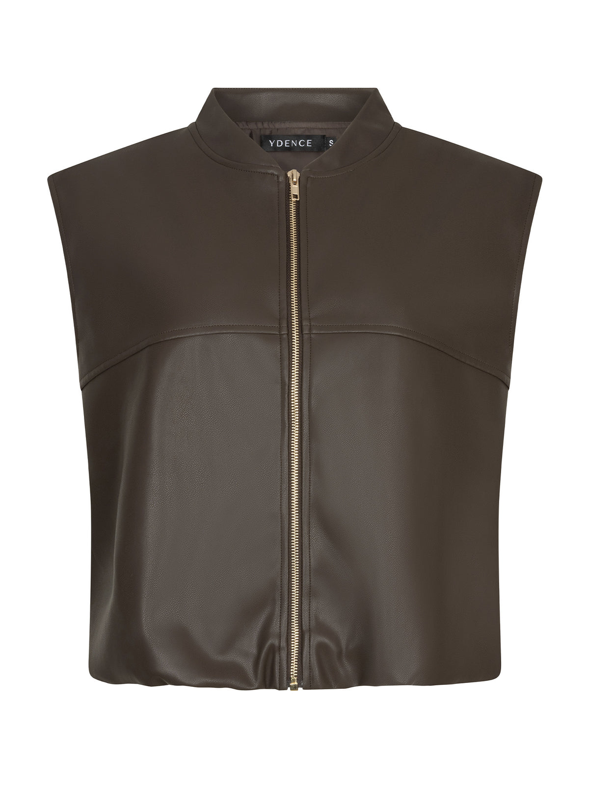 Gilet Inez vegan leather brown