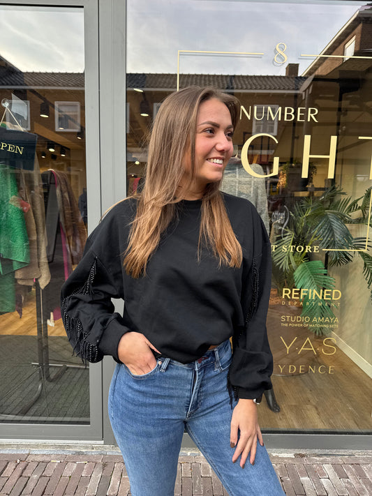 Dani sweater parel fringe
