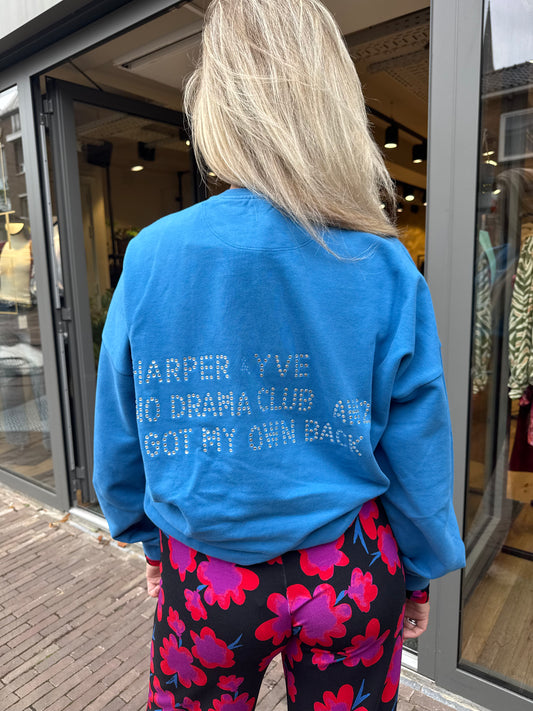 Rhinestone sweater vintage blue
