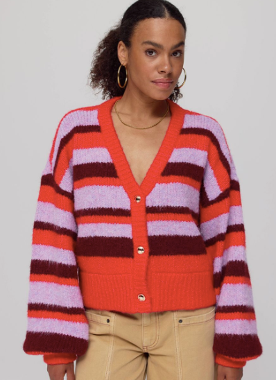 Noor vest multi stripe