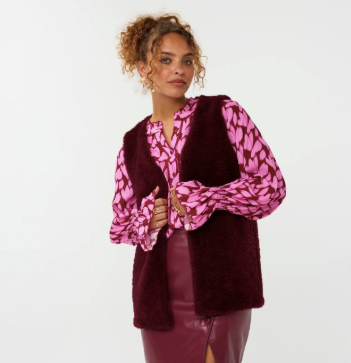 Sasha gilet bordeaux