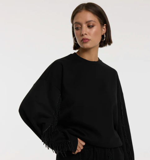 Dani sweater parel fringe